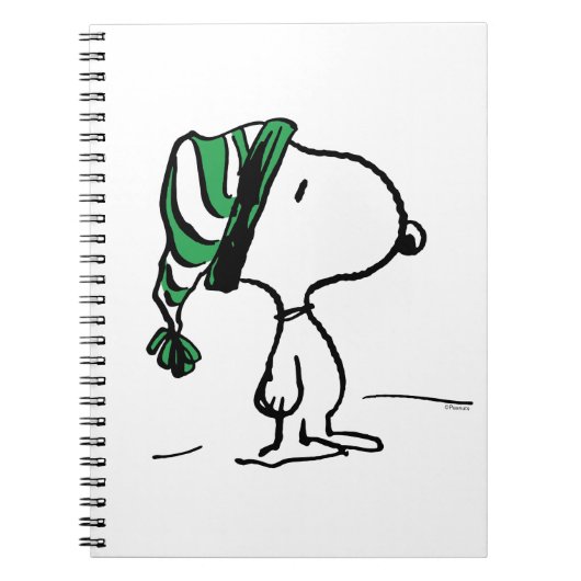 Erdnüsse | Snoopy Green Snow Cap Notizblock (Vorderseite)