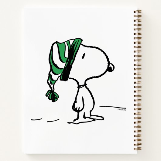 Erdnüsse | Snoopy Green Snow Cap Notizblock (Rückseite)