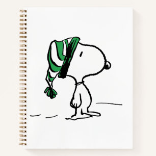 Erdnüsse   Snoopy Green Snow Cap Notizblock