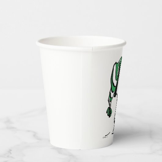 Erdnüsse | Snoopy Green Snow Cap Pappbecher (Rechts)