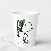 Erdnüsse | Snoopy Green Snow Cap Pappbecher (Vorderseite)
