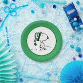 Erdnüsse | Snoopy Green Snow Cap Pappteller (Party)