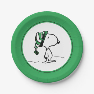 Erdnüsse Snoopy Green Snow Cap Pappteller