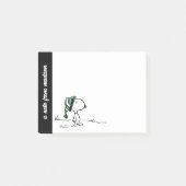 Erdnüsse | Snoopy Green Snow Cap Post-it Klebezettel (Vorderseite)