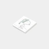 Erdnüsse | Snoopy Green Snow Cap Post-it Klebezettel (angewinkelt)