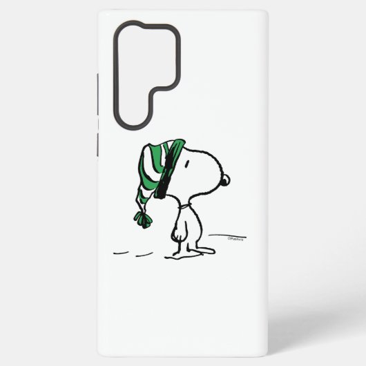 Erdnüsse | Snoopy Green Snow Cap Samsung Galaxy Hülle (Rückseite)