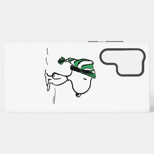 Erdnüsse | Snoopy Green Snow Cap Samsung Galaxy Hülle (Rückseite (Horizontal))