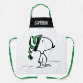 Erdnüsse | Snoopy Green Snow Cap Schürze (Vorderseite)
