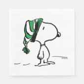 Erdnüsse | Snoopy Green Snow Cap Serviette (Vorderseite)