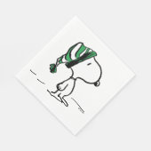 Erdnüsse | Snoopy Green Snow Cap Serviette (Ecke)