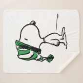 Erdnüsse | Snoopy Green Snow Cap Sherpadecke (Vorderseite (Horizontal))