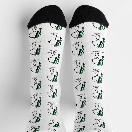 Erdnüsse | Snoopy Green Snow Cap Socken (Oben)