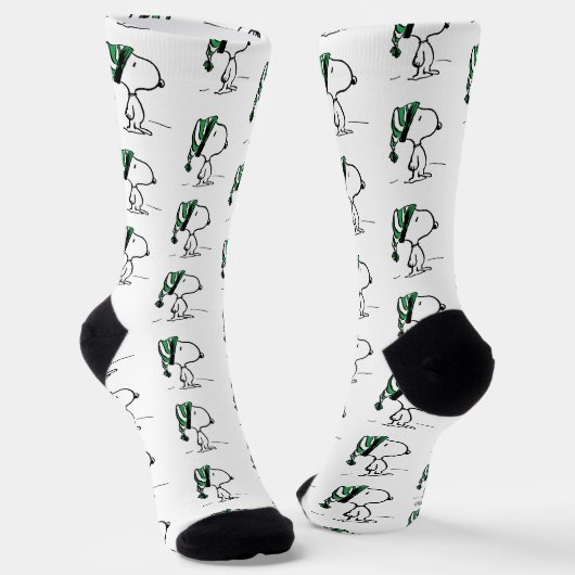 Erdnüsse | Snoopy Green Snow Cap Socken (Gewinkelt)