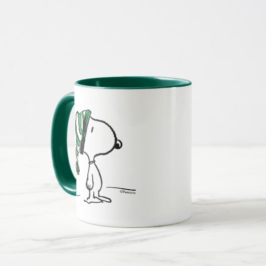 Erdnüsse | Snoopy Green Snow Cap Tasse (Vorderseite Links)