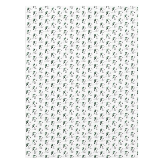 Erdnüsse | Snoopy Green Snow Cap Tischdecke (Vorderseite)