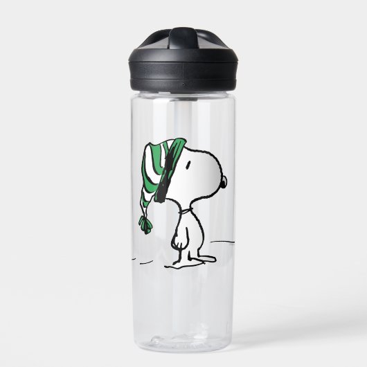 Erdnüsse | Snoopy Green Snow Cap Trinkflasche (Vorderseite)