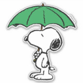 Erdnüsse | Snoopy Green Umbrella Aufkleber (Vorderseite)