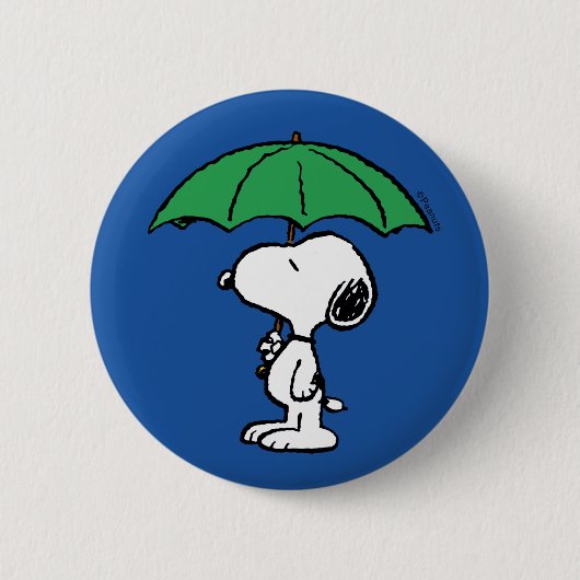 Erdnüsse | Snoopy Green Umbrella Button (Vorderseite)