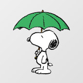 Erdnüsse | Snoopy Green Umbrella Fensteraufkleber (Blatt)