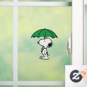 Erdnüsse | Snoopy Green Umbrella Fensteraufkleber (Zuhause)