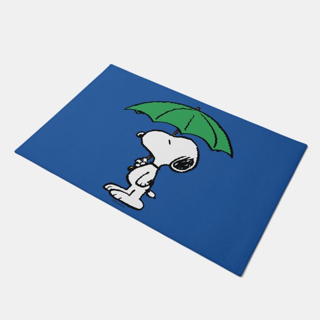 Erdnüsse | Snoopy Green Umbrella Fußmatte (Schrägansicht)