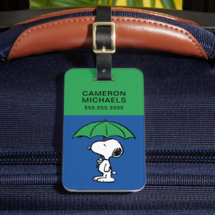 Erdnüsse Snoopy Green Umbrella Gepäckanhänger