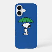 Erdnüsse | Snoopy Green Umbrella iPhone 16 Hülle (Rückseite)