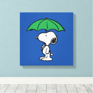 Erdnüsse   Snoopy Green Umbrella Leinwanddruck