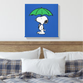 Erdnüsse | Snoopy Green Umbrella Leinwanddruck (Insitu (Schlafzimmer))