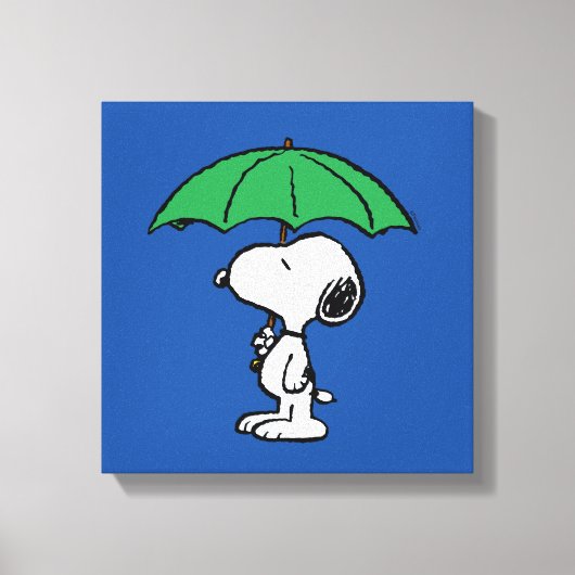 Erdnüsse | Snoopy Green Umbrella Leinwanddruck (Vorderseite)