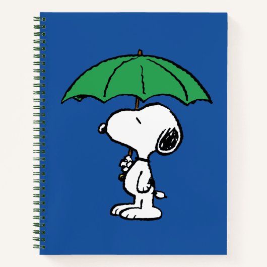 Erdnüsse | Snoopy Green Umbrella Notizblock (Vorderseite)