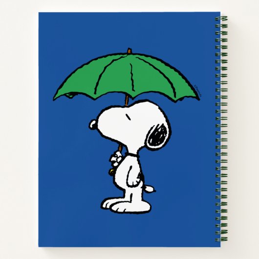 Erdnüsse | Snoopy Green Umbrella Notizblock (Rückseite)