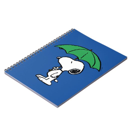 Erdnüsse | Snoopy Green Umbrella Notizblock (Linke Seite)