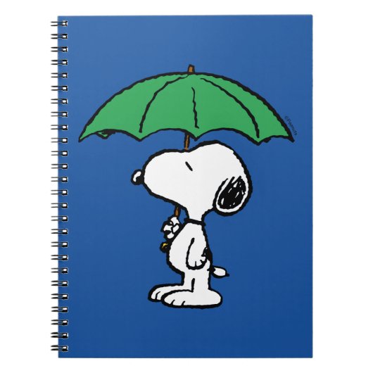 Erdnüsse | Snoopy Green Umbrella Notizblock (Vorderseite)