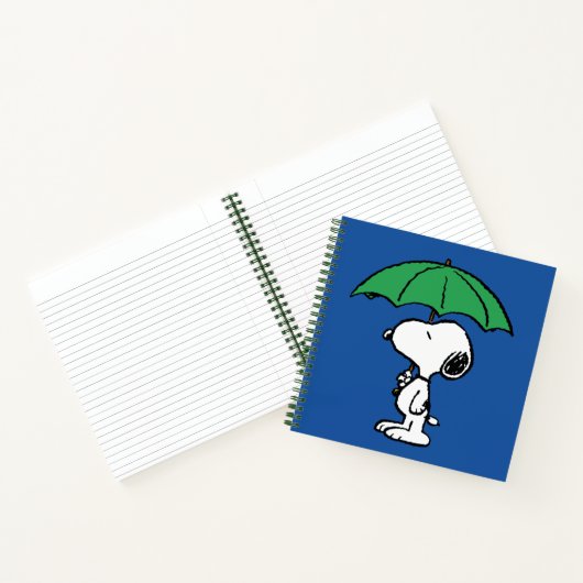 Erdnüsse | Snoopy Green Umbrella Notizblock (Innenseite)
