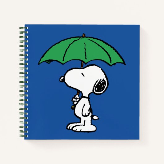 Erdnüsse | Snoopy Green Umbrella Notizblock (Vorderseite)