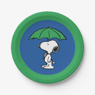 Erdnüsse Snoopy Green Umbrella Pappteller