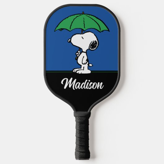 Erdnüsse | Snoopy Green Umbrella Pickleball Schläger (Vorderseite)