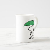 Erdnüsse | Snoopy Green Umbrella Porzellantasse (Vorderseite Rechts)