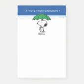 Erdnüsse | Snoopy Green Umbrella Post-it Klebezettel (Vorderseite)