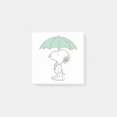 Erdnüsse | Snoopy Green Umbrella Post-it Klebezettel (Vorderseite)