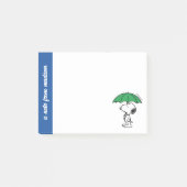 Erdnüsse | Snoopy Green Umbrella Post-it Klebezettel (Vorderseite)