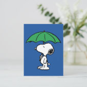 Erdnüsse | Snoopy Green Umbrella Postkarte (Stehend Vorderseite)