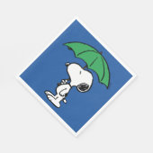 Erdnüsse | Snoopy Green Umbrella Serviette (Ecke)