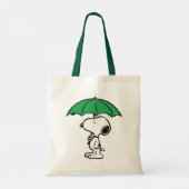 Erdnüsse | Snoopy Green Umbrella Tragetasche (Rückseite)