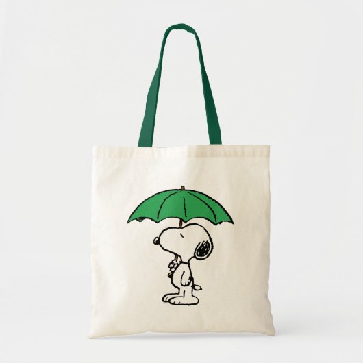 Erdnüsse | Snoopy Green Umbrella Tragetasche (Vorne)