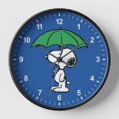 Erdnüsse | Snoopy Green Umbrella Uhr (Vorderseite)