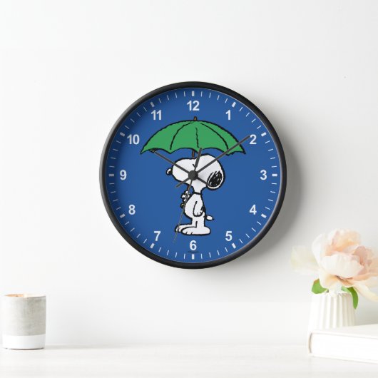 Erdnüsse | Snoopy Green Umbrella Uhr (Zuhause)
