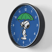 Erdnüsse | Snoopy Green Umbrella Uhr (Winkel)