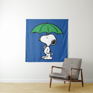 Erdnüsse Snoopy Green Umbrella Wandteppich